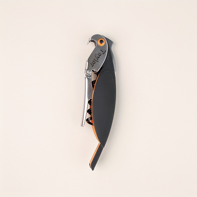 TEMU Multifunctional Parrot-shaped Manual Can Opener & Bottle Opener - Stainless Steel & Durable Plastic, No Electricity Needed, Portable Bright