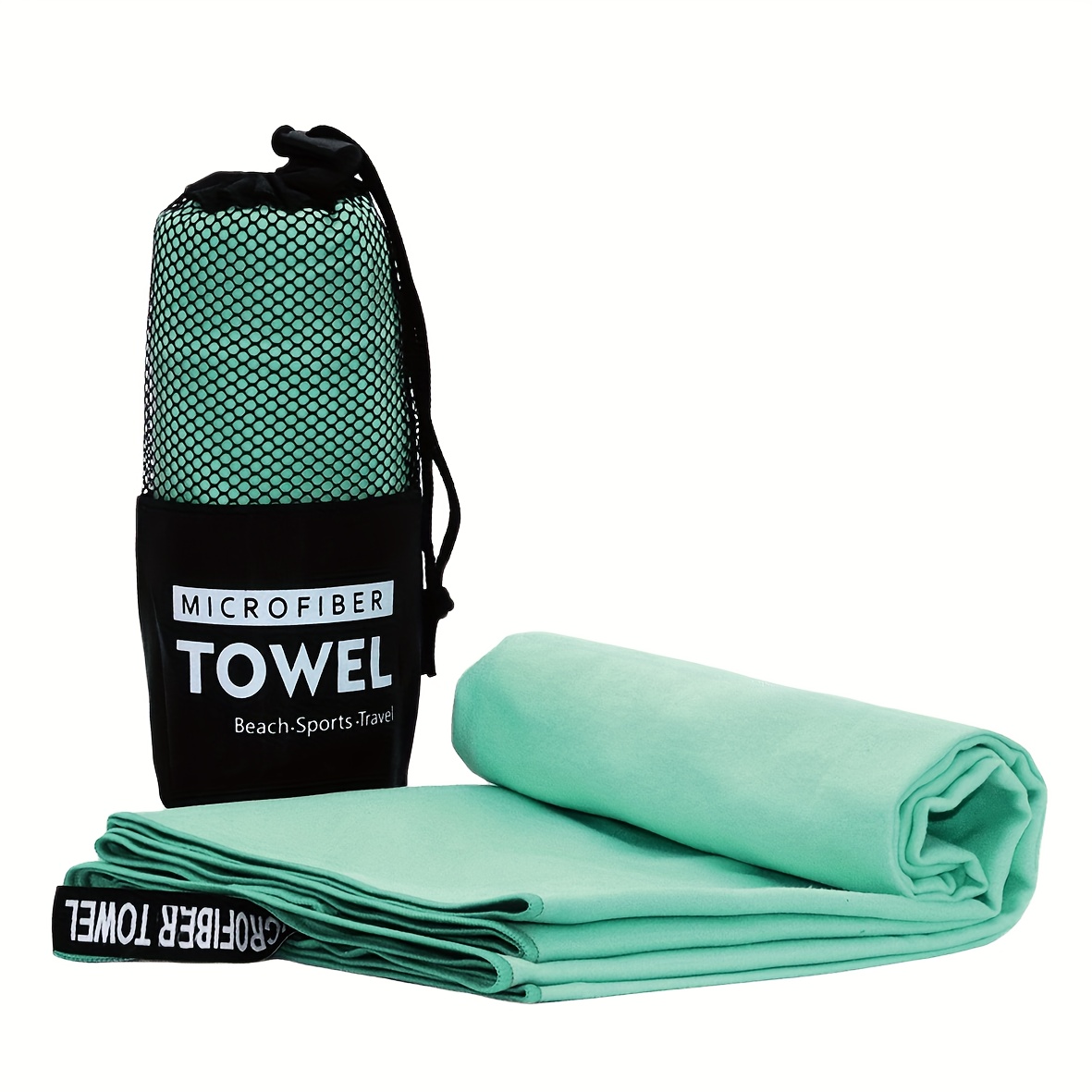 TEMU 1pc Microfiber Quick Fitness Towel Absorbent Sweat Absorbent Non-sand Portable Yoga Swimming Towel Mountaineering Hiking Sports Towel, Gift For