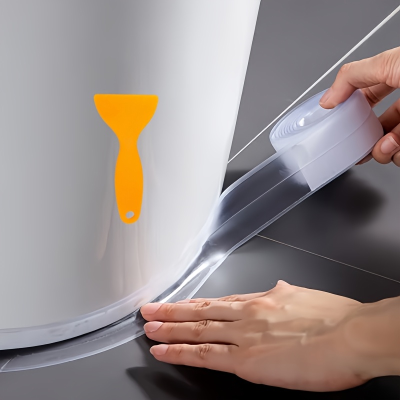leaking at the toilet rim or a dirty kitchen sink   this versatile caulking strip is   and stylish   fixing   around toilets and stovetops to keep your home neat and beautiful