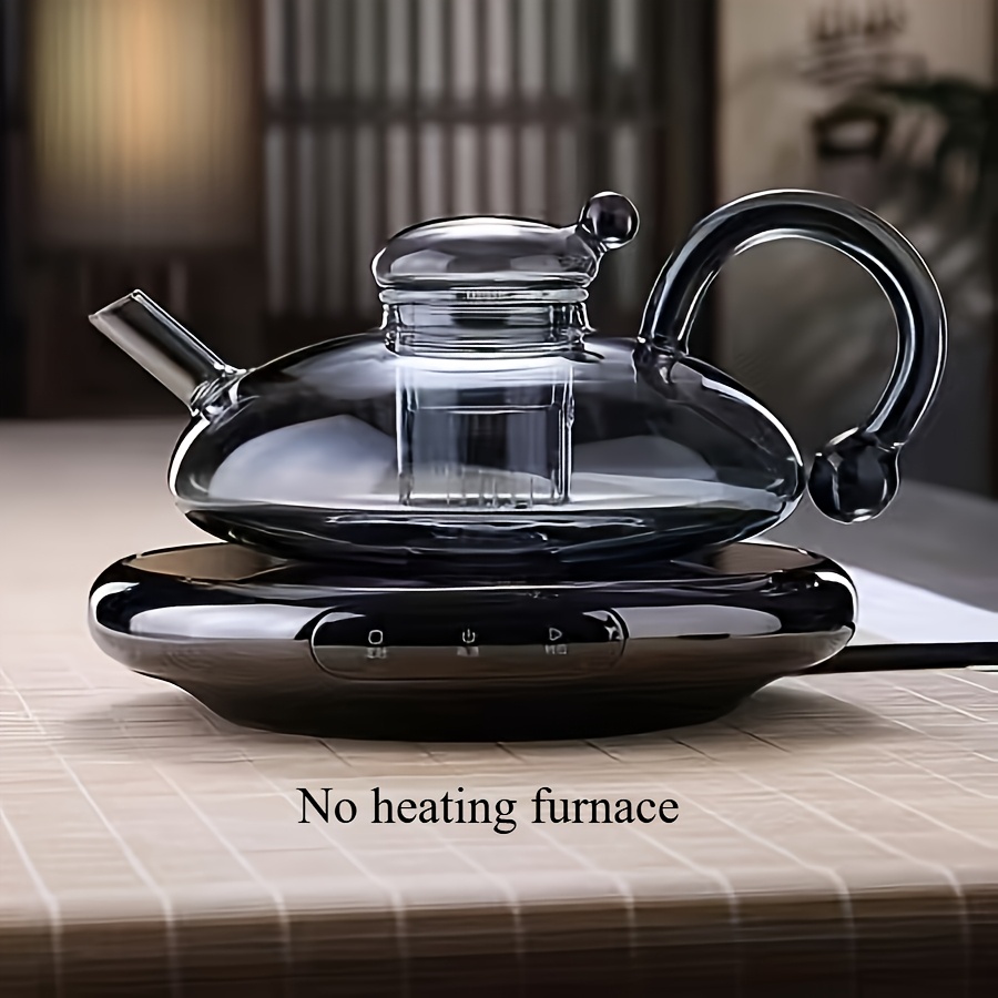 1pc high borosilicate heat resistant glass teapot with ergonomic handle durable thermal shock resistant for stovetop   use clear brewing tea pot for modern kitchen tea table decor ideal gift for  