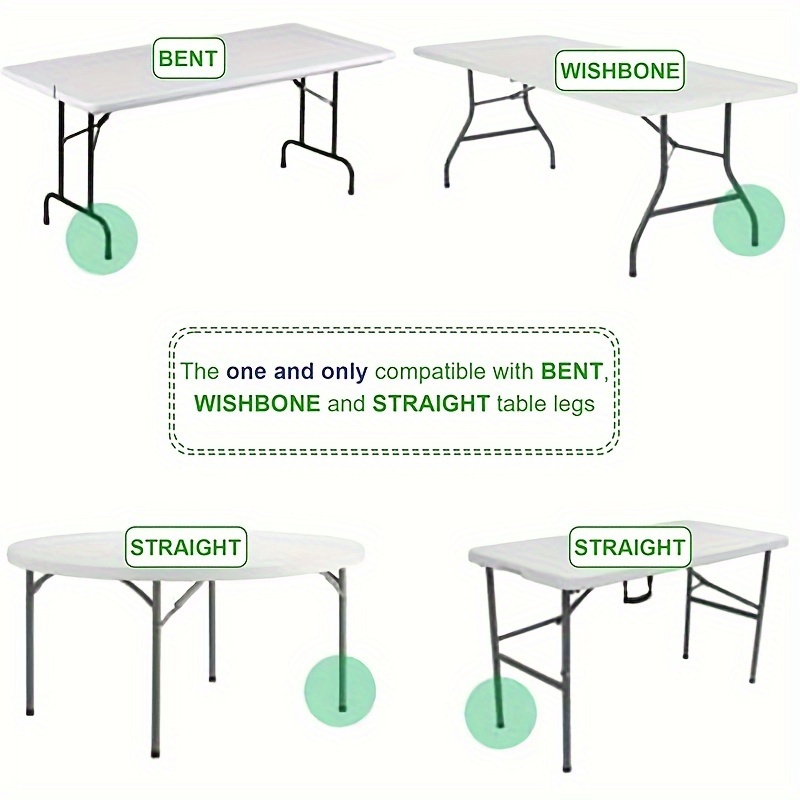 Heavy Duty Table Leg Caster Extenders Extended Folding Table Temu