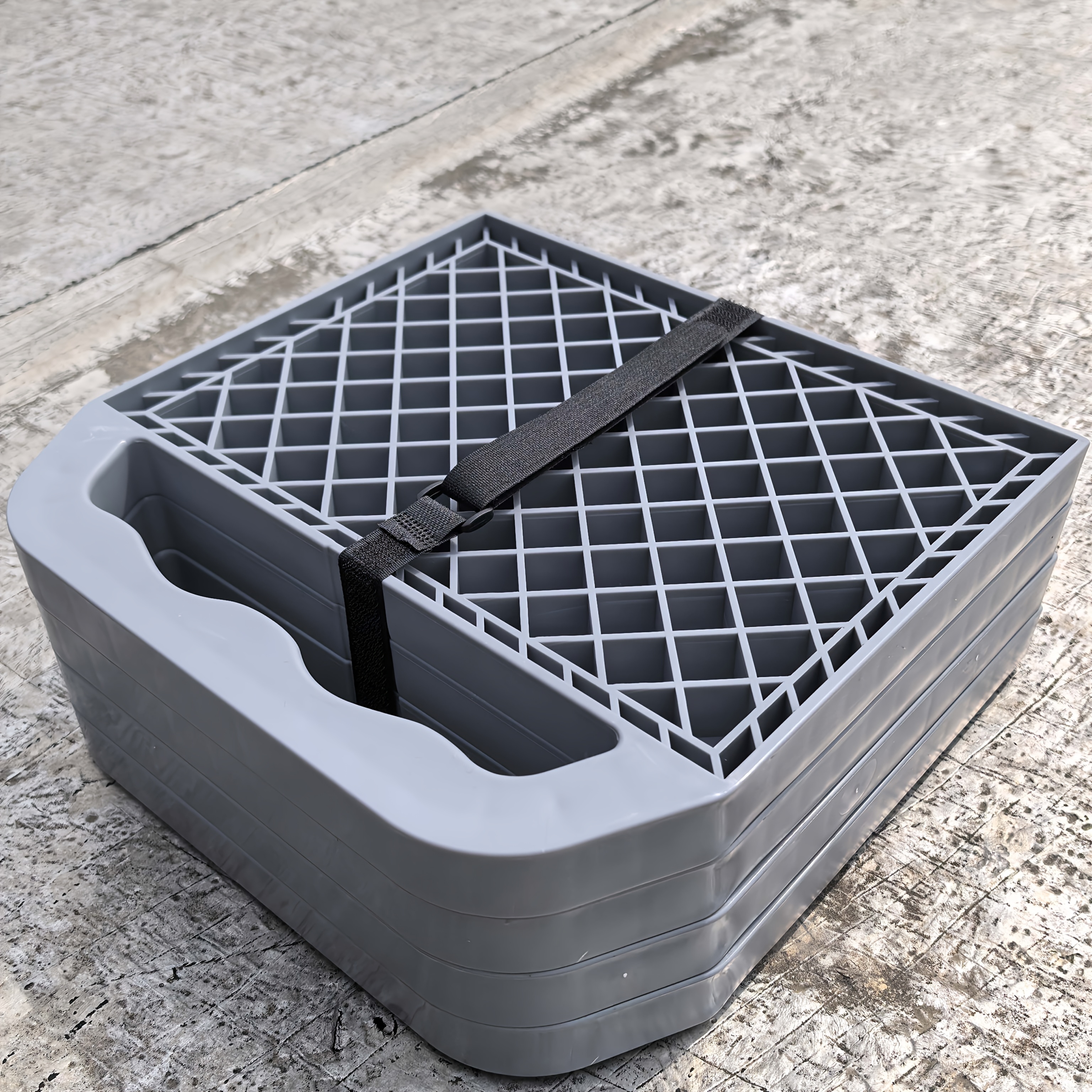Image of -large Rv Pads With Convenient Carry Straps - From Durable Uv-resistant Polypropylene, Size 290mm*285mm, Ideal For Stabilizing Campers And Travel Trailers