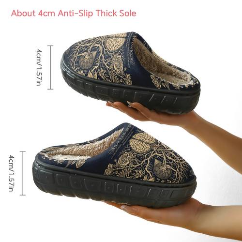 a pair of stylish anatomical slippers featuring a 4cm thick designed for at home and suitable for men and as a gift for any season