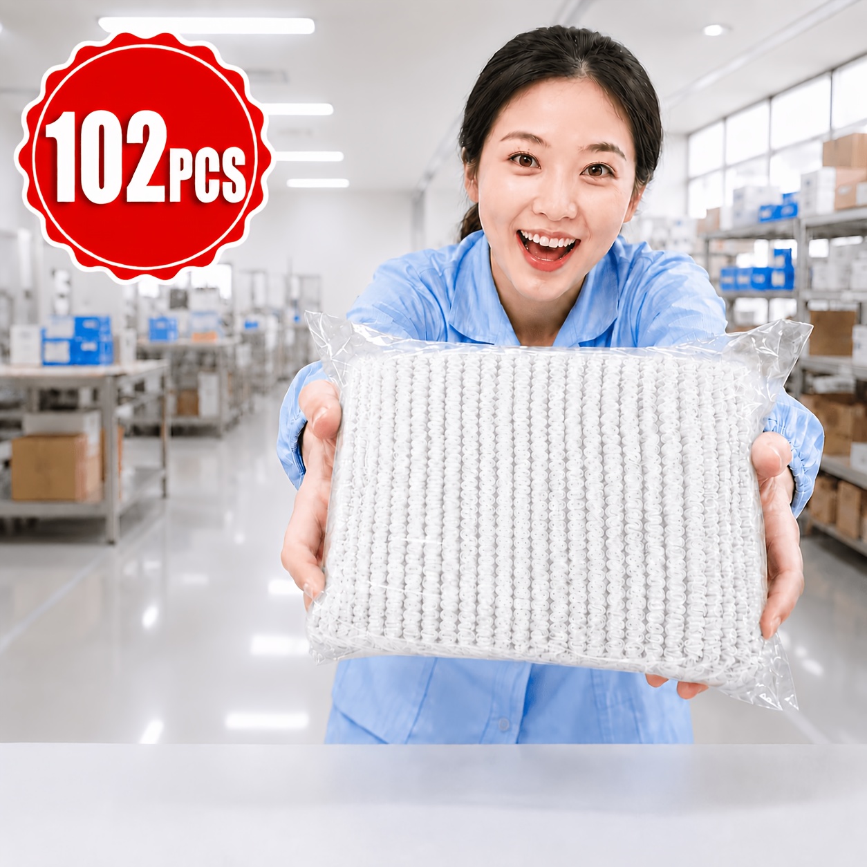 TEMU 102 pezzi di per capelli e reti per capelli usa e getta in tessuto non tessuto, adatte per saloni di , fabbriche, centri estetici, hotel, cucine