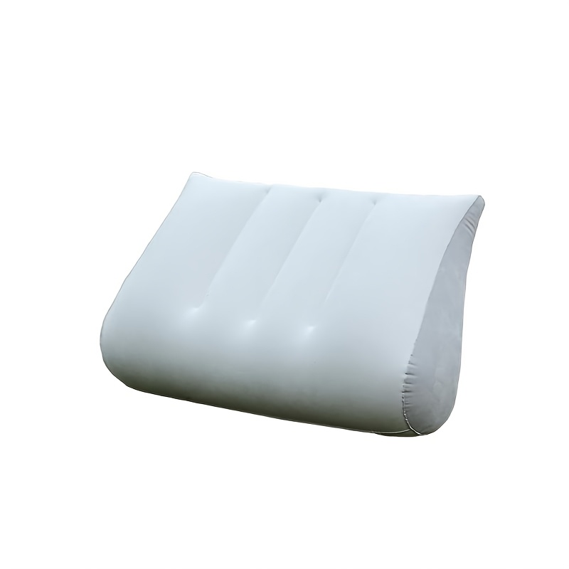 TEMU Inflatable Triangular Lumbar Pillow Portable Inflatable Backrest, Versatile Cushion For Outdoor Camping, Home Sofa, Airplane Travel, Car Office