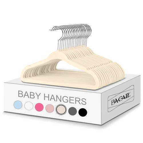 15 peças cabides de antiderrapantes para bebê, cabides ultrafinos para de para crianças e bebês, gancho giratório 360°, duráveis para organização de guarda-roupa de quarto de bebê