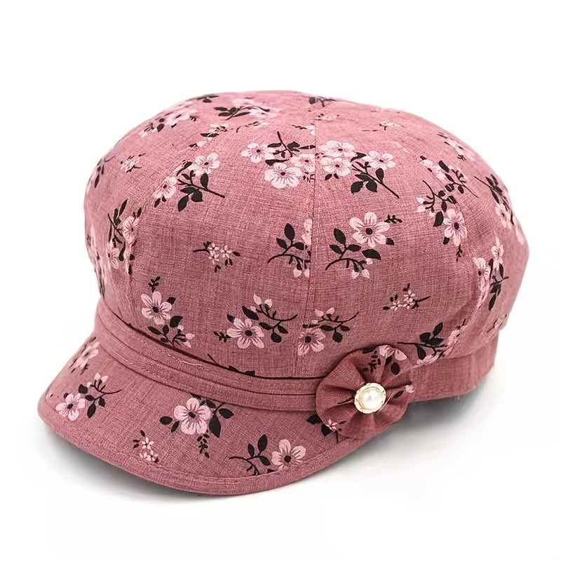 Floral Fantasy Women\'s Cap Floral Fantasy | rae & grace Scrub Cap | Luxury Scrub Caps main image 3