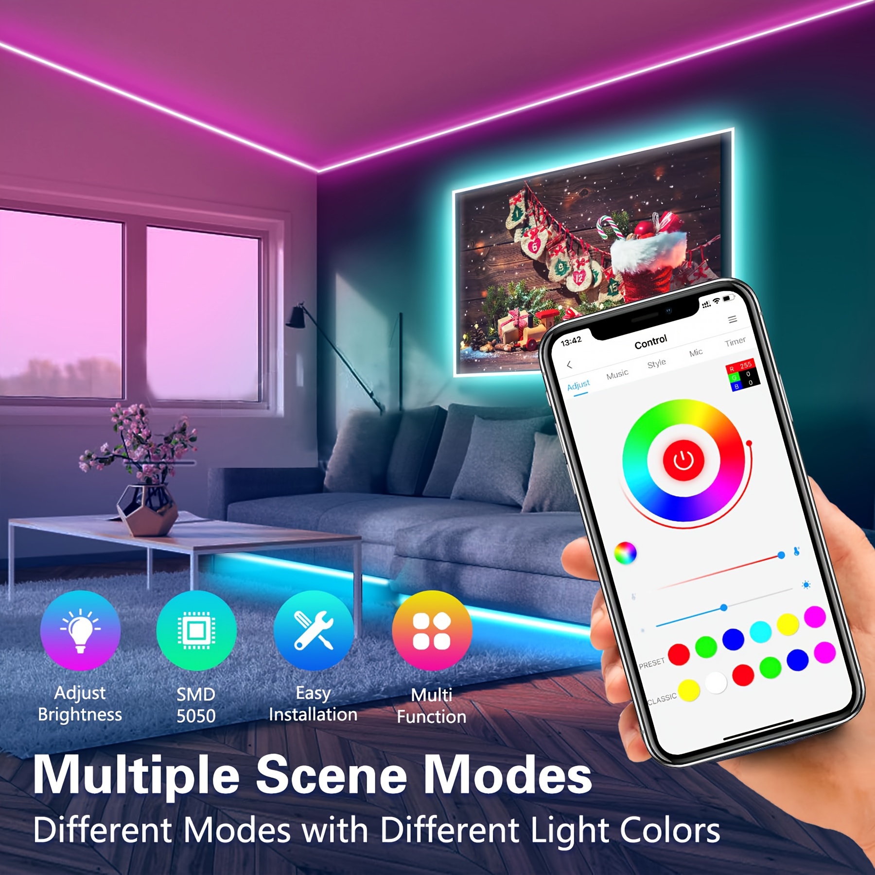 Lcutml Led Lights Bedroom Compatible Alexa Google Home Smart Temu