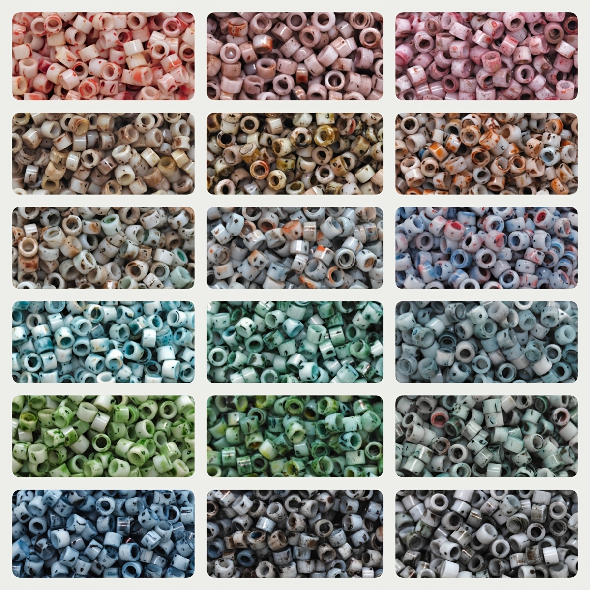 18 Colors Beading Kit with 2.5mm Glass Seed Beads