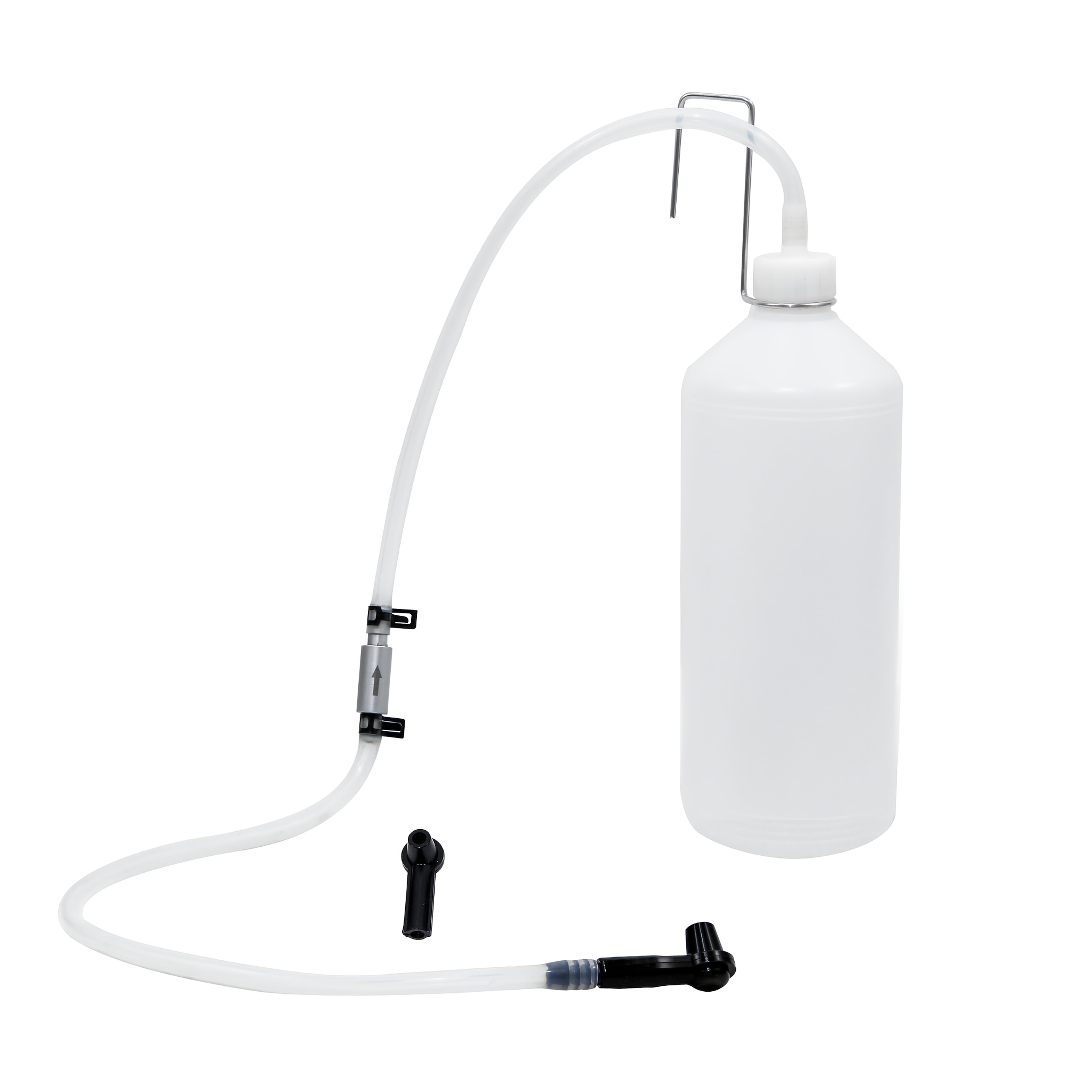 TEMU Brake Fluid Bleeder Bottle With Non-return Check Valve And Hanging Hook Replacement For Car And Motorcycle Brake Oil Change - 1l 1 Person Brake
