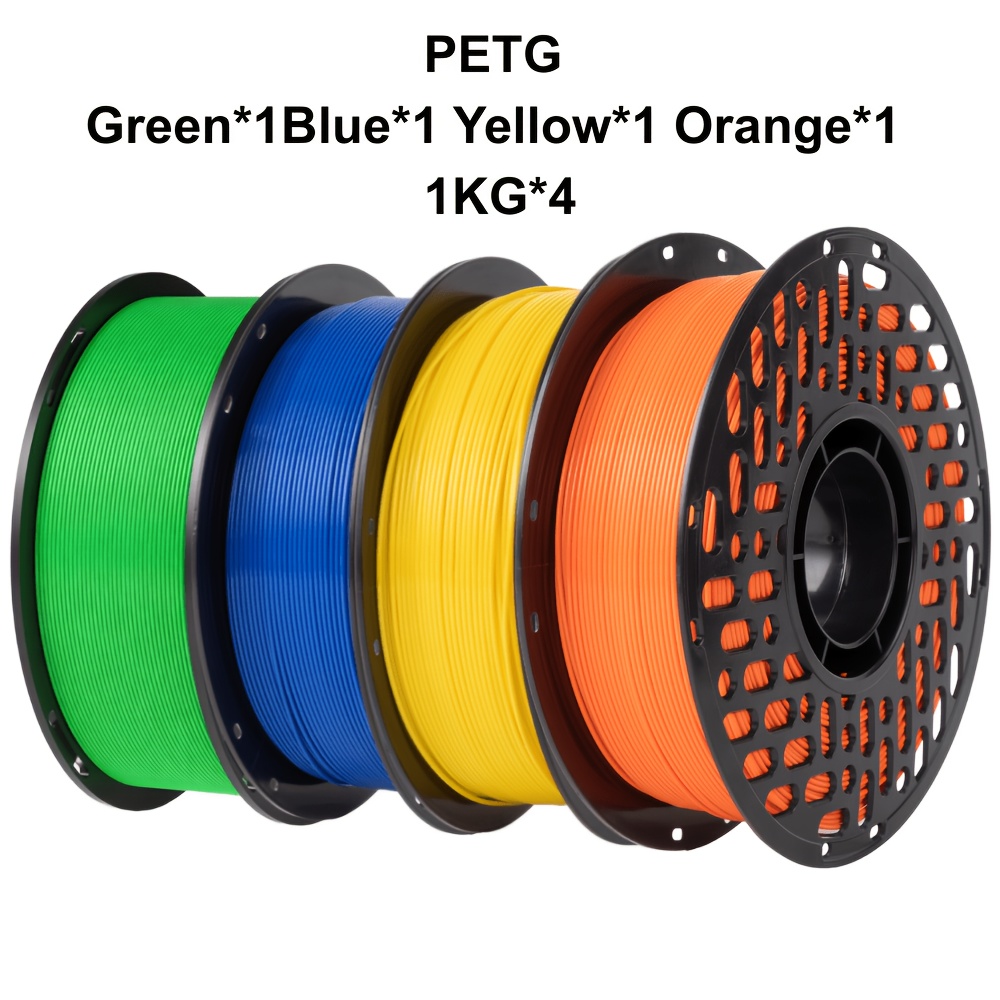 Image of Premium Petg 3d Filament 4kg/8.8lbs 4 Rolls 1.75mm +/-0.02mm Strong Toughness Odorless Better Flow Moistureproof 3d Printing Fast Delivery Wide Compatibility