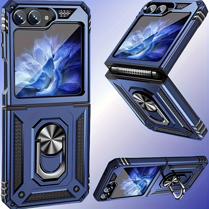 

1pc Shockproof Case For Z Flip 6 5g Protective Case And 360° Ring Bracket Case With Full Cover