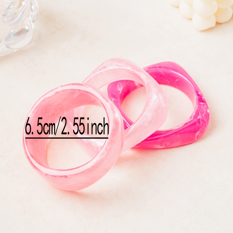 3pcs Clear Gradient Stackable Bracelet Set