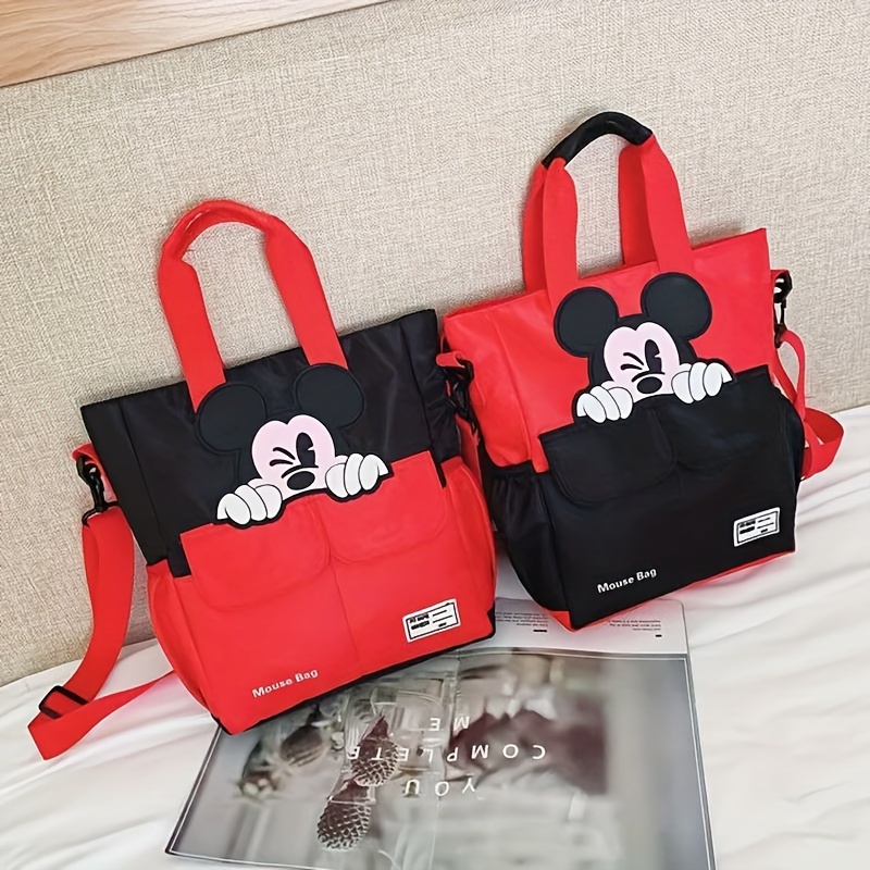 

Mickey Mouse Shoulder Bag, Cartoon Large Capacity Backpack, Cute Tote With Crossbody Strap