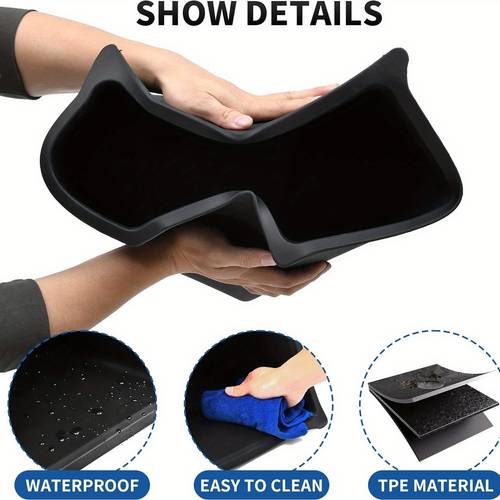 trunk storage bins for tesla 2022 2023 rear trunk organizer side storage boxs with lids abs waterproof protector packets accessories