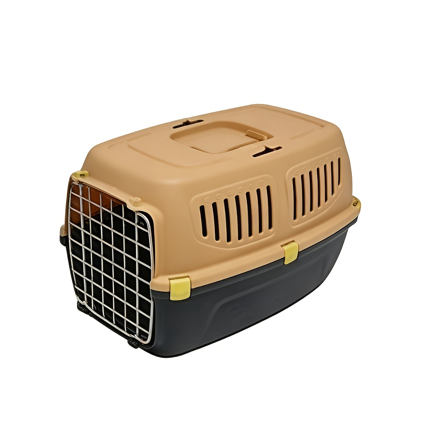 Image of Portable Pet Travel Box For Cats And Small Dogs, Aviation-friendly Kennel With Vents, Suitable For Travel/outdoor/home Use
