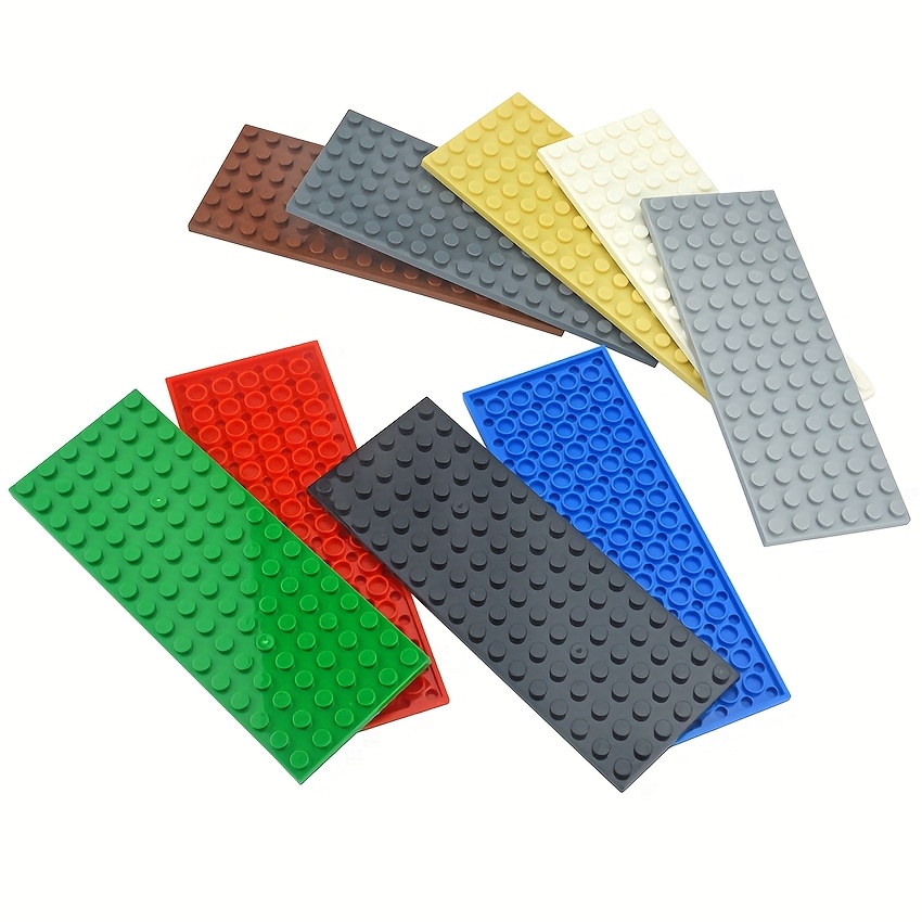 6pcs Thin Bricks 6x16 Building Blocks 3028 Red Yellow