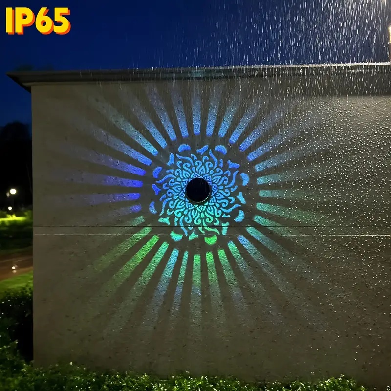 Solar Mandala Lights Outdoor – 2-Pack Waterproof Projector Lamps With 7-Color Changing LEDs For Garden, Patio & Deck