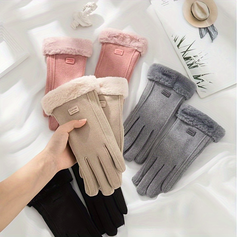 

French - Fleece-lined Gloves - Windproof, & For /