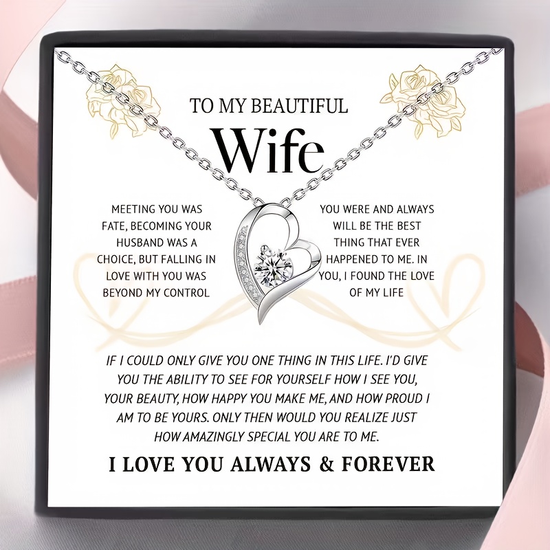 TEMU A Stylish And Heart-shaped Necklace Gift Box For Your . A Birthday Present From A Husband To His Wife, Perfect For Anniversaries, Valentine's