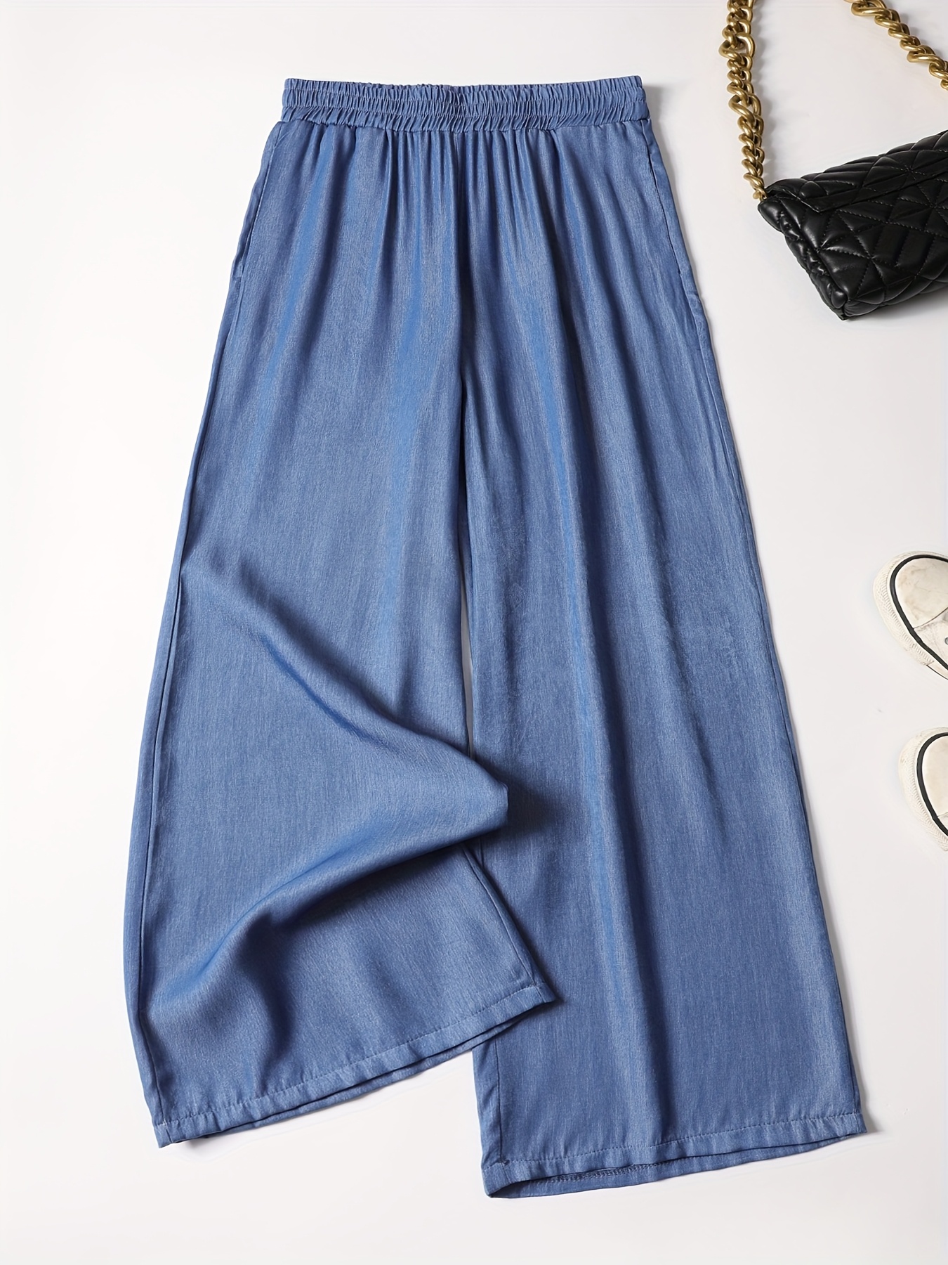 2025 Women's Pocket Wide Leg Loose Casual Versatile Long Trousers