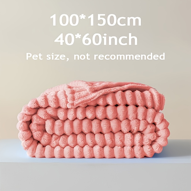 Image of Soft Faux Rabbit Fur Blanket, Skin-friendly, . Stylish Striped Design Fits Sofas, Travel, Camping, Or Office Use. Machine Washable For , Ideal For Indoor And Outdoor Use. A Gift For Any Occasion