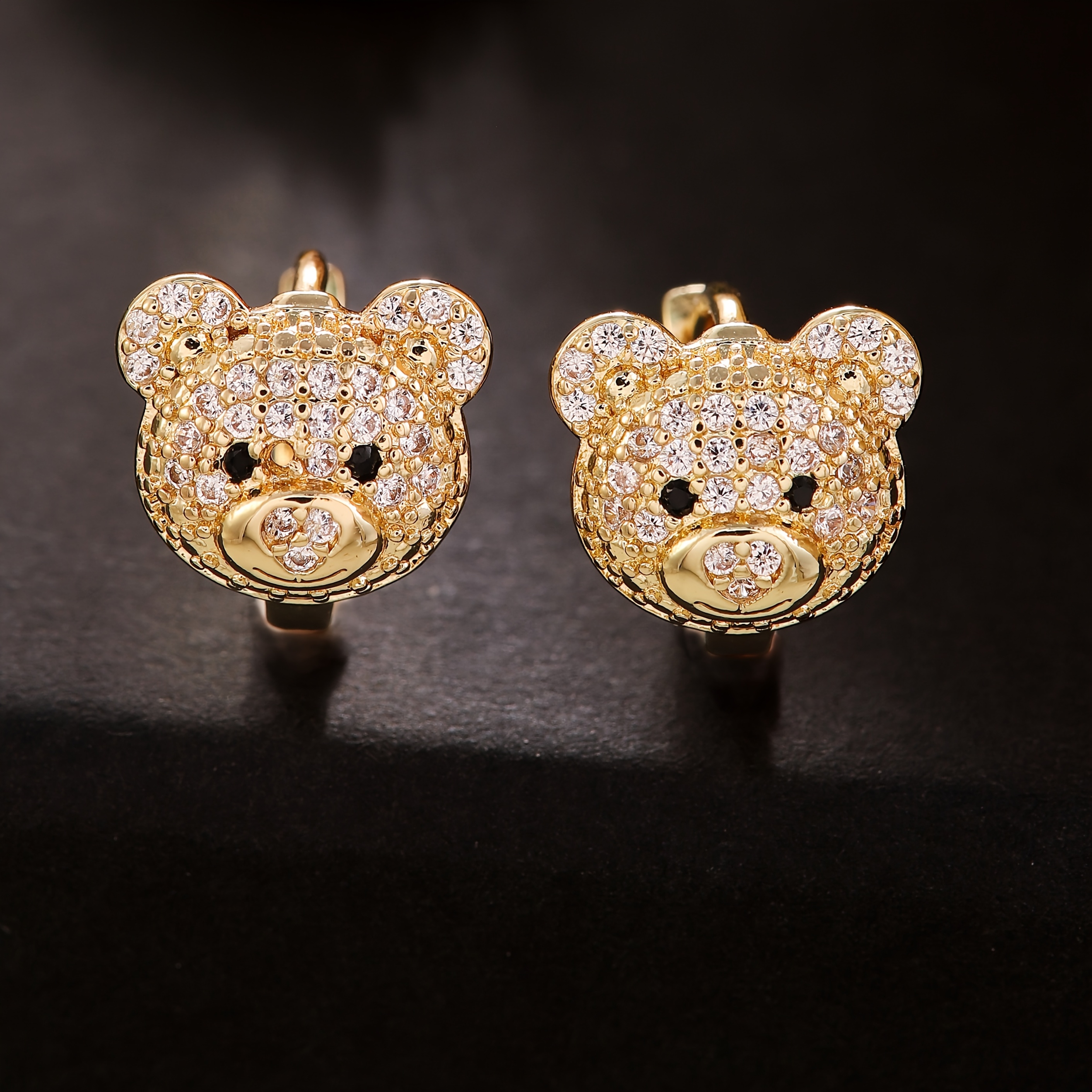 TEMU Cute Creative Bear-shaped Earrings, Fashion Gift For - Daily Wear Vacation Casual Party Accessories