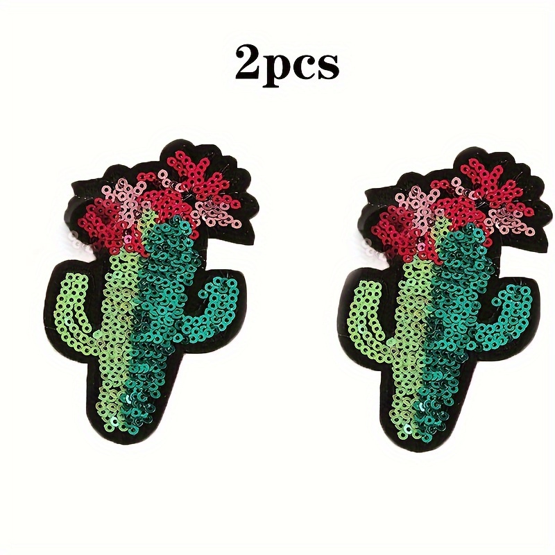 2 stck/3 stck bestickte glitzernde sonnenblumen kaktus - Temu Germany