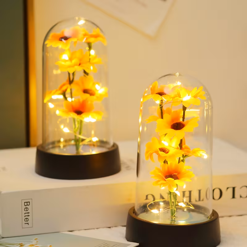 1 unidade luminária noturna de com plástica, decoração para mesa em casa, iluminação nocturna, dia namorados, dia das mães, presente . idealpara quarto sala aparador detalhes 0