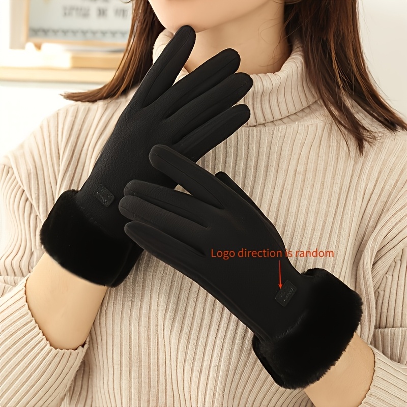 TEMU Outdoor Sports Gloves, Thickened Gloves, Windproof Cold-resistant Touchscreen Gloves, Ski Gloves, Warm Gloves, Cycling Gloves, Stylish Gloves,