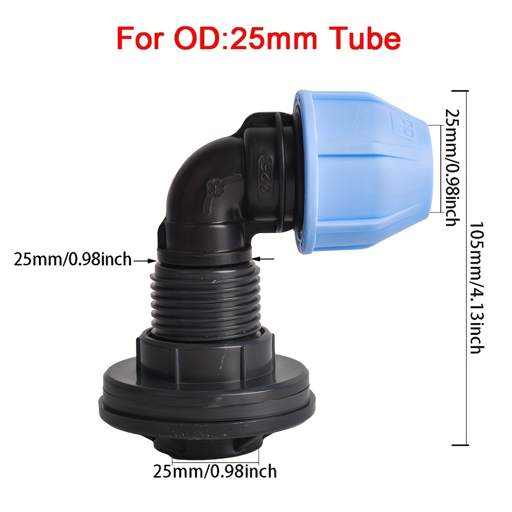 Image of 1set Rain Barrel Fitting Kit Connect Od 20/25/32mm Pe Pvc Ppr Tube Connector Adapter For Water Tanks Aquariums Tubs Pools