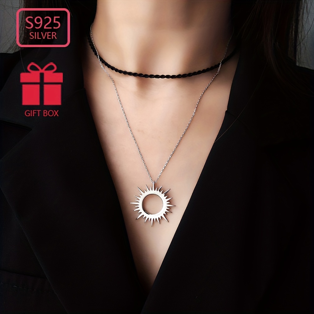 

A Perfect Gift For Your 's Birthday Or Anniversary - A Simple And Stylish Pendant Necklace For Women (about 4.66g) With An Irregular In S925 Silver, A Fashionable Collarbone Chain.