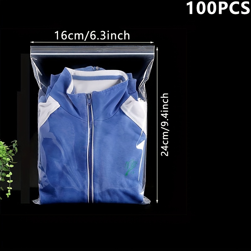  plastic bags that   sealed thick transparent polyethylene bags with sealable zippers suitable for small businesses crafts jewelry clothing t shirts socks underwear  