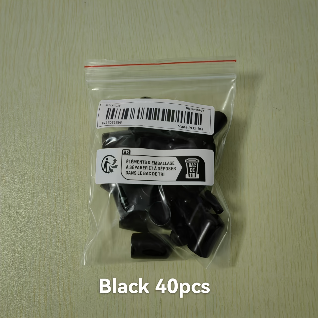Image of 40pcs Pvc Round Caps 1/8" 1/4" 3/8" 1/2" Black Vinyl Cover Screw Thread Protectors Assortment Kit (3mm 6mm 9mm 12mm)