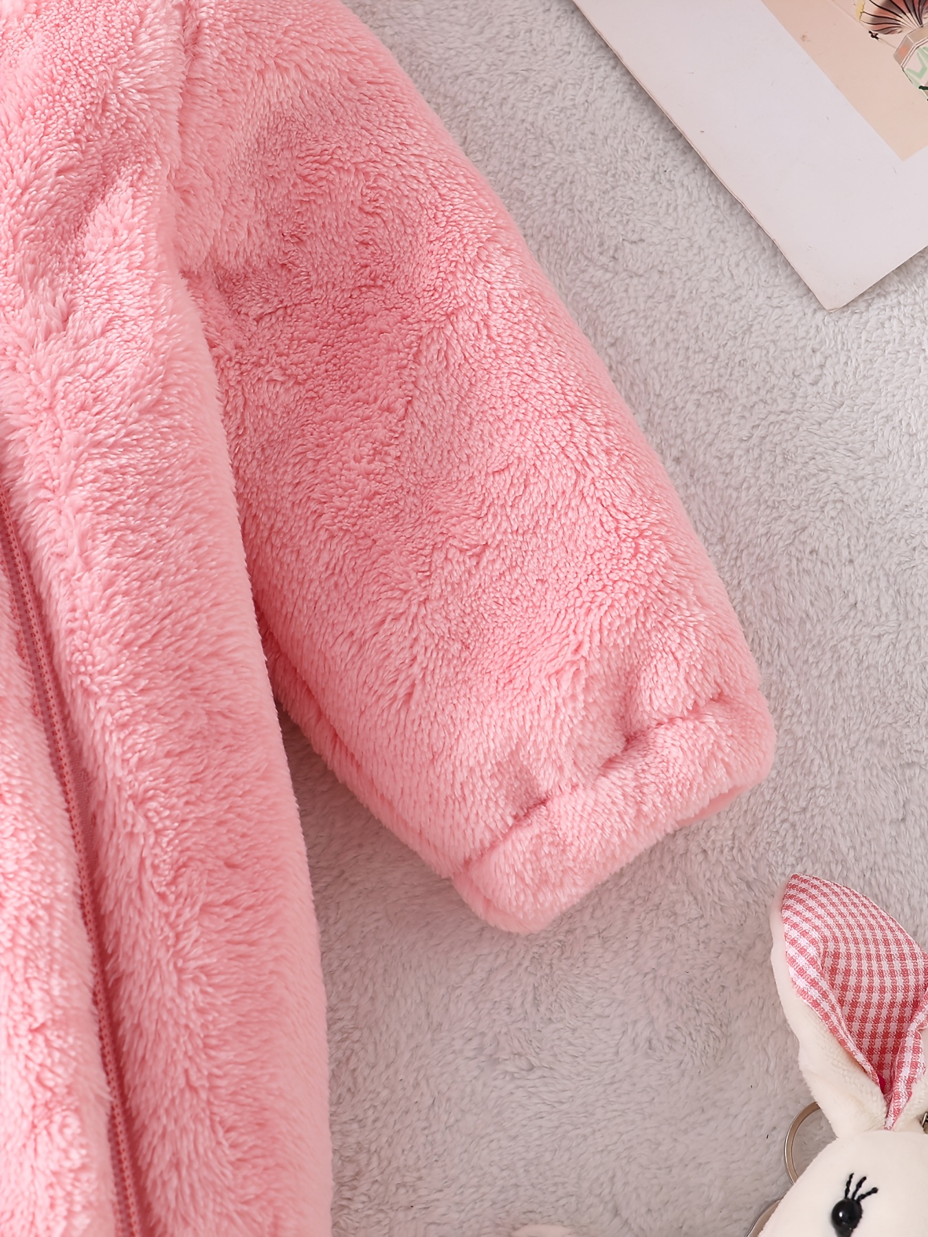 Baby Autumn Winter Footed Bodysuit with Cute Bunny Design