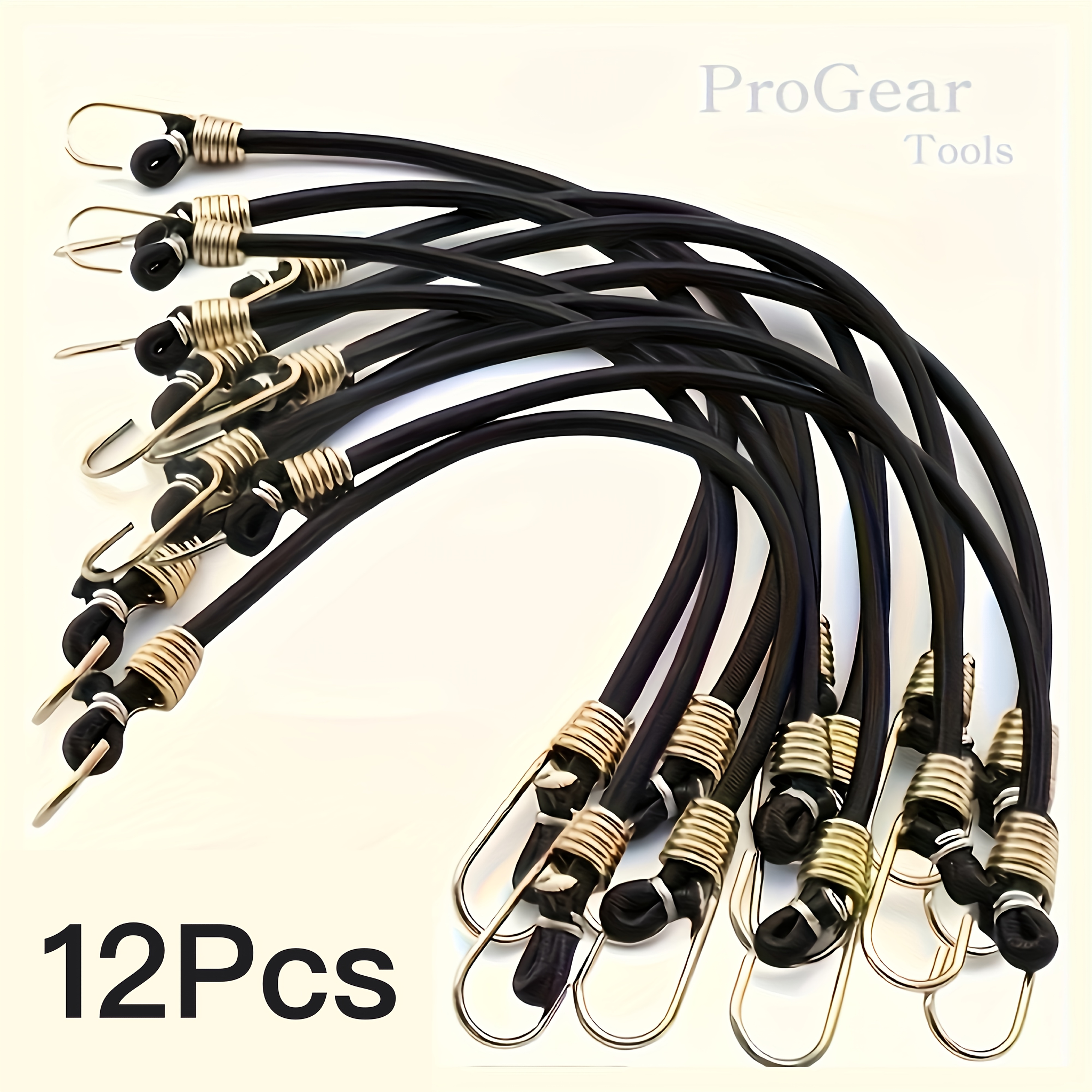 9/12pcs High-elastic Nylon Ropes With Hooks, Adjustable Length Luggage Straps, Suitable For Camping And Cargo Securing