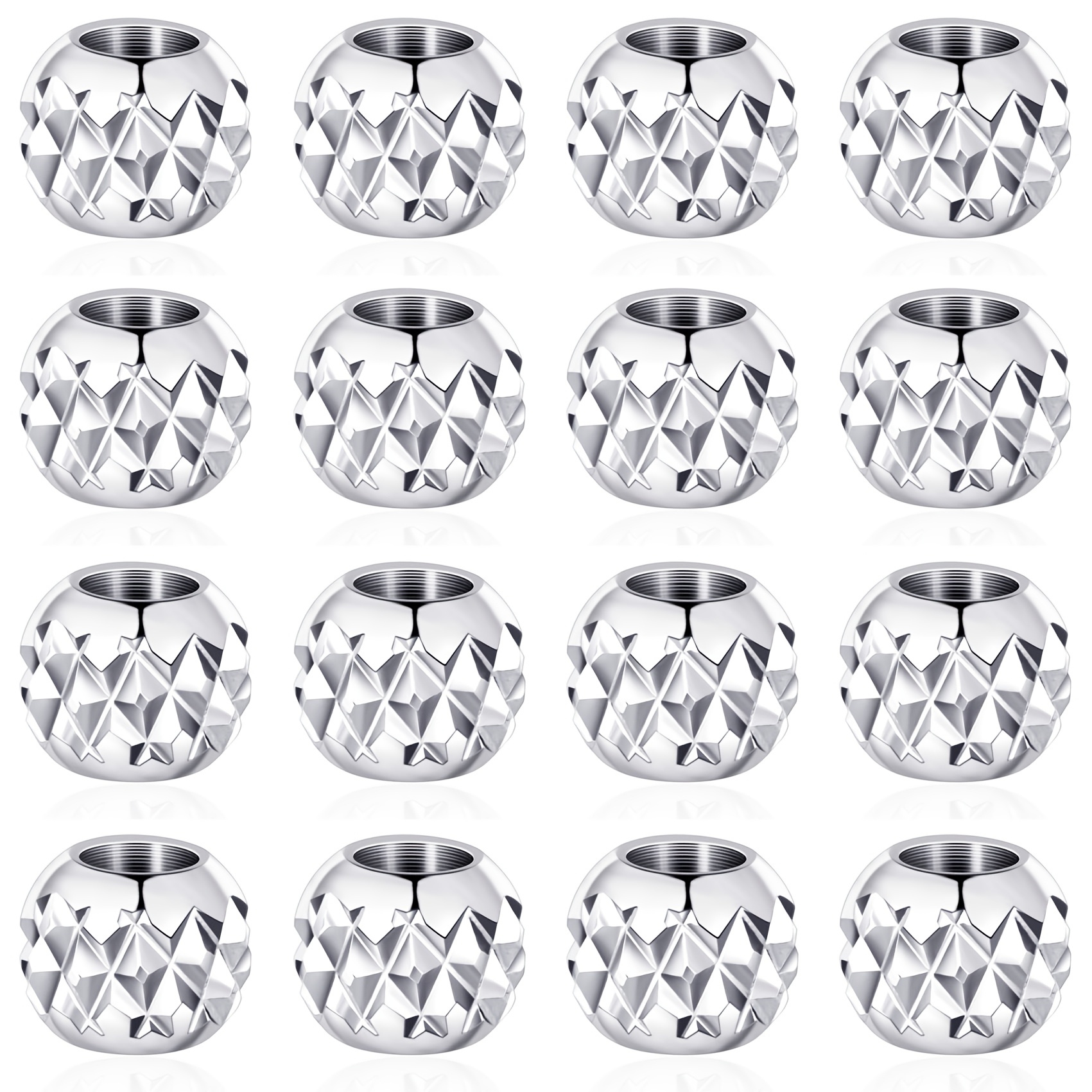 

100pcs 3mm Stainless Steel Round & Spacer Beads For Making - Ideal For Bracelets, Necklaces, And Craft Accessories