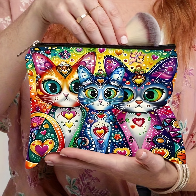 

Cat Pattern Makeup Bag - , Multifunctional Cosmetic For Women