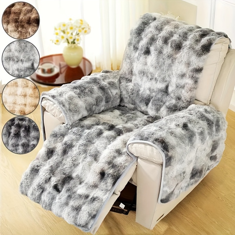 

Fashionable Soft Fur Plush Armchair Cover - Autumn And Winter Warm And Comfortable Sofa Cushion - Non-slip Furniture Protector - Machine Washable Home Decor