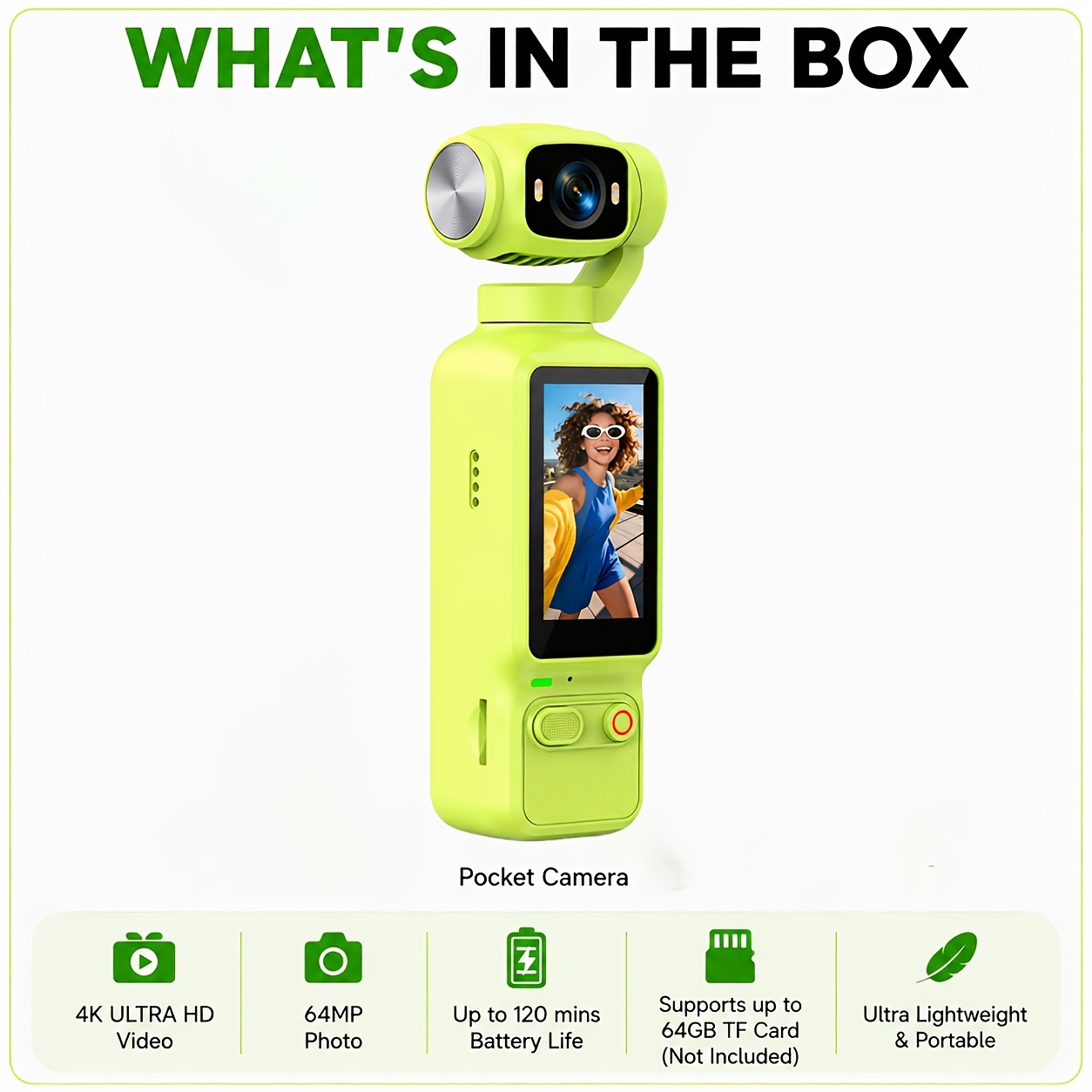 1080p Camera, Handheld Vlogging Camera With 180° Rotatable Lens, 1.97" Hd Screen, Dual Fill Lights, 1800mah Battery, Loop Recording, Portable Sports Camera For Travel, Cycling, Vlog
