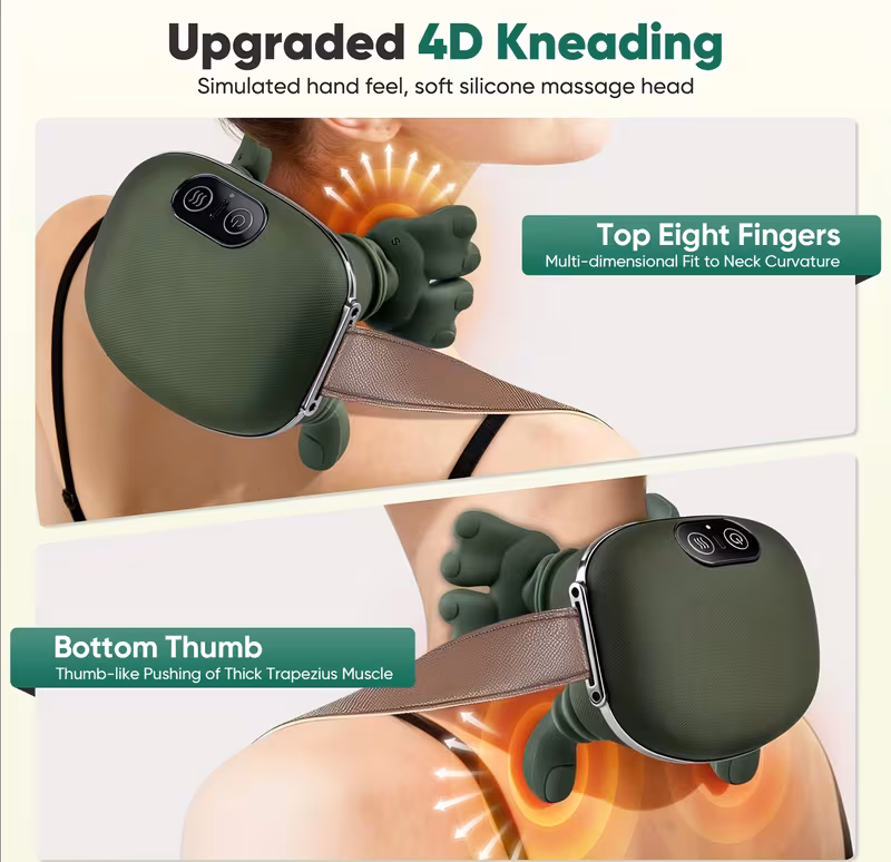 usb rechargeable deep tissue massager 8 claw portable massager suitable for neck back shoulders and legs perfect relaxing gift for men and women waist muscle massager wireless portable hot compress neck and shoulder Product details 2
