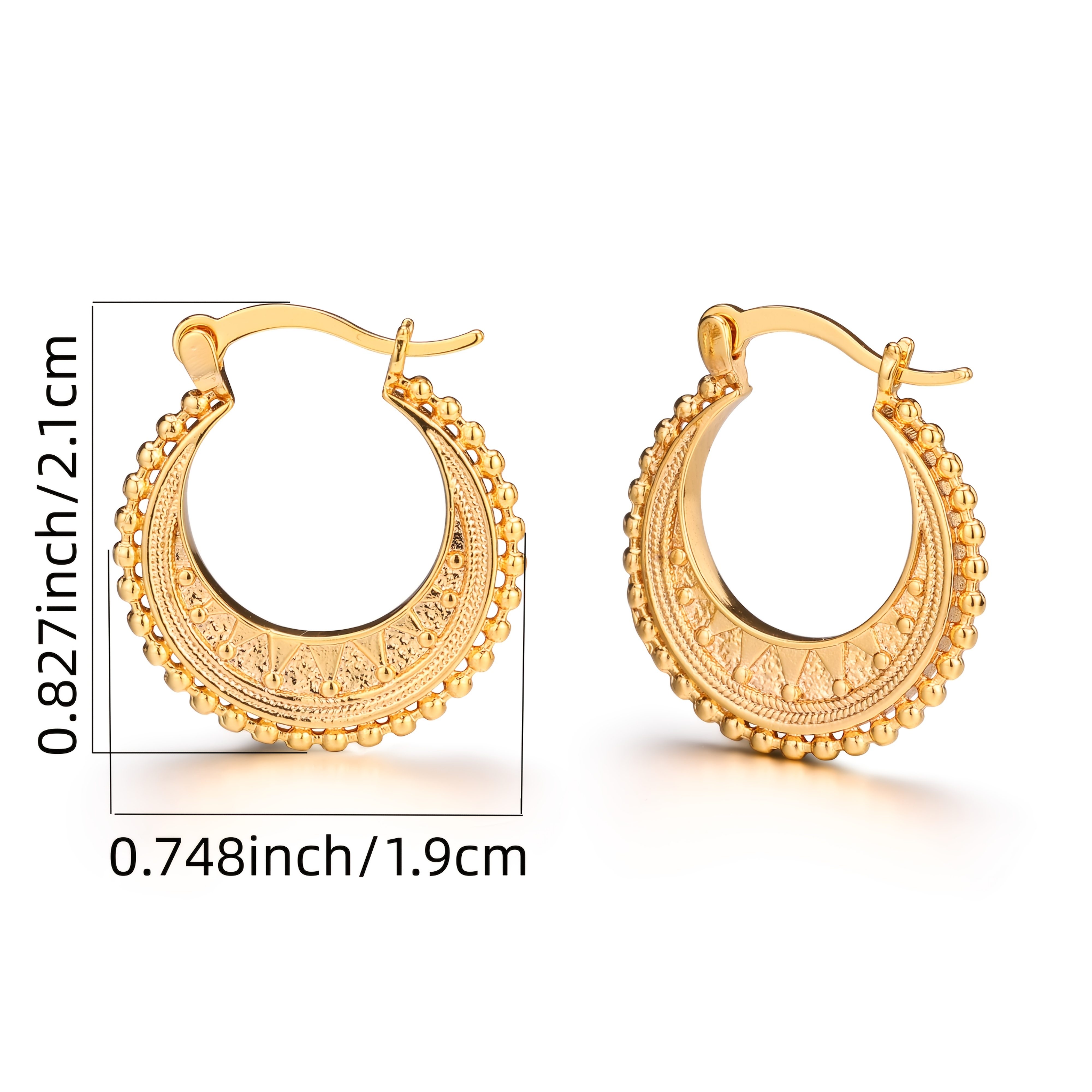 Image of 925 Circle Stud Earrings High-end Luxury Ladies Jewelry Elegant Sexy Fashion Trend Christmas Carnival Valentine's Day Holiday Gift Birthday Gift With Exquisite Packaging Gift Box