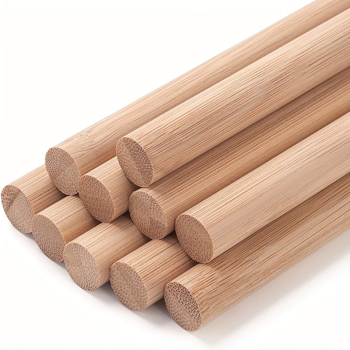 Image of 10pcs Wooden Dowel Rods For Craft Craft Dowel Sticks 0.32 X 15.75 Inch