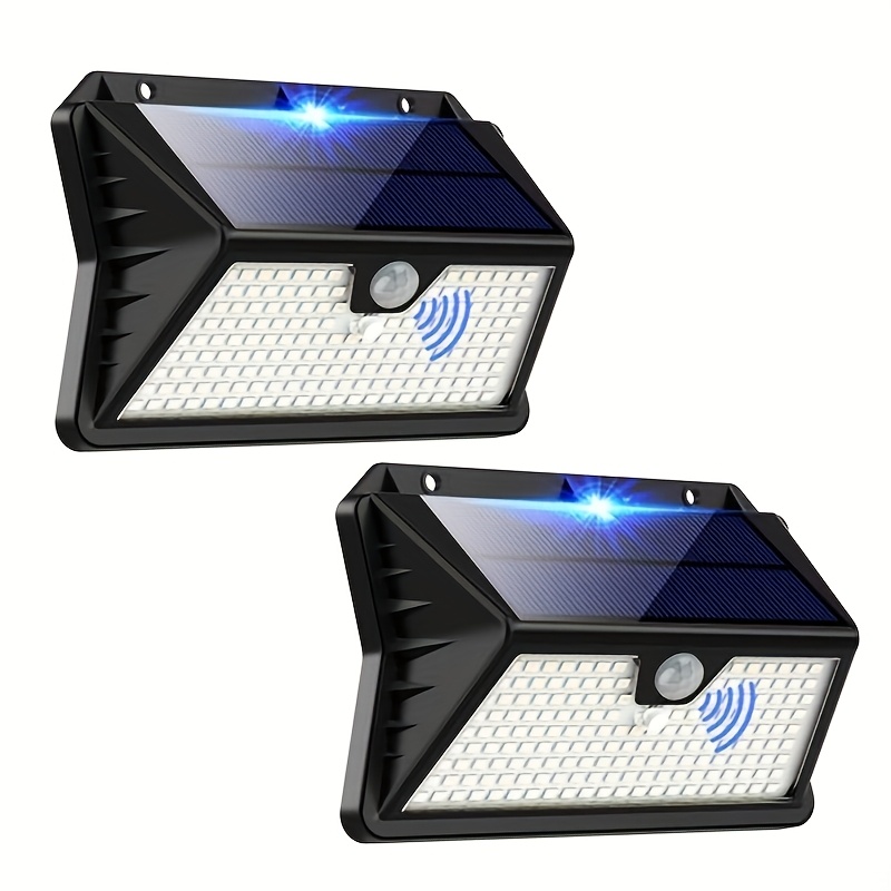 Image of 185led -one Solar Outdoor Warm Light, Outdoor Lighting, Human Body Sensing, Ip65, 3 Lighting Adjustable From Dusk To Dawn, Weatherproof, Easy-to-install Solar Light, Suitable For Gardens, , Driveways
