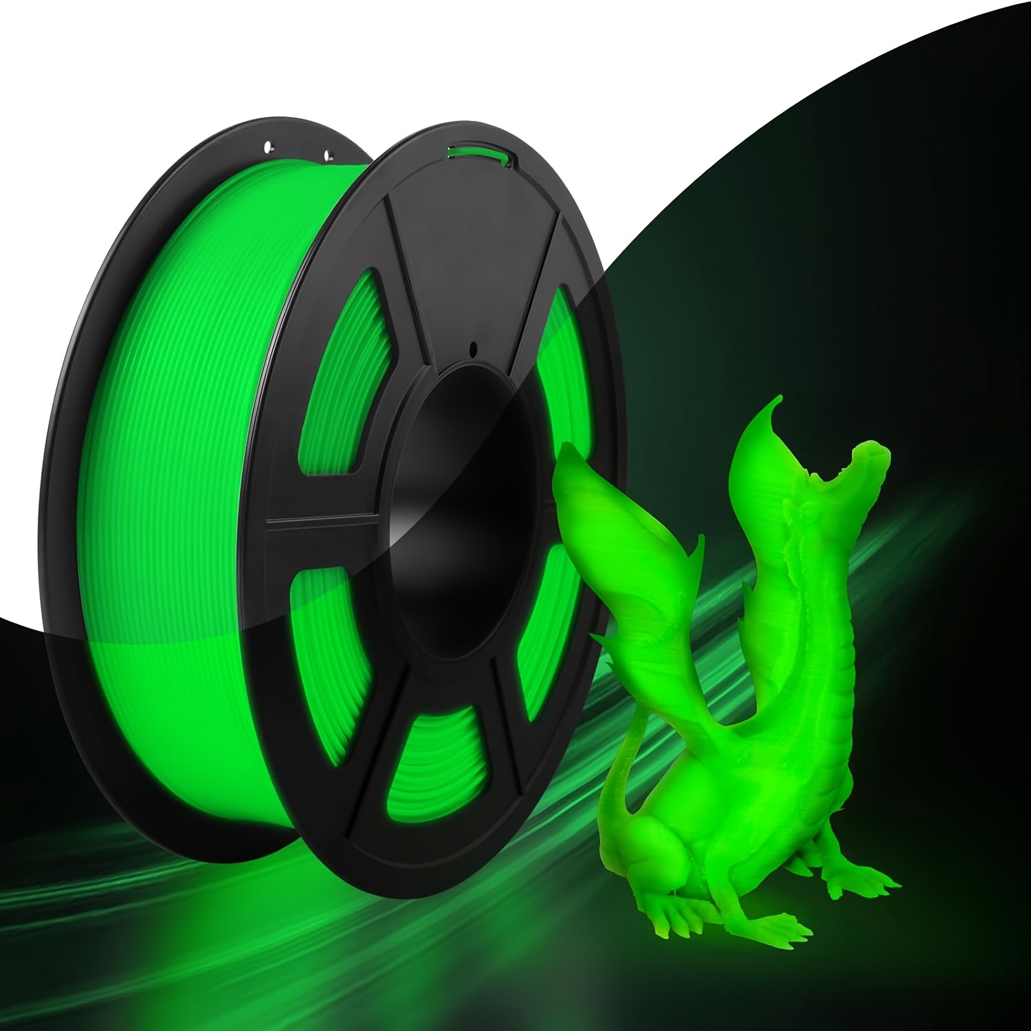 

-the-dark Pla 3d Printer Filament, 1.75mm Diameter, +/- 0.02mm, Fits Most Fdm Printers, 2.2lb Spool (green)