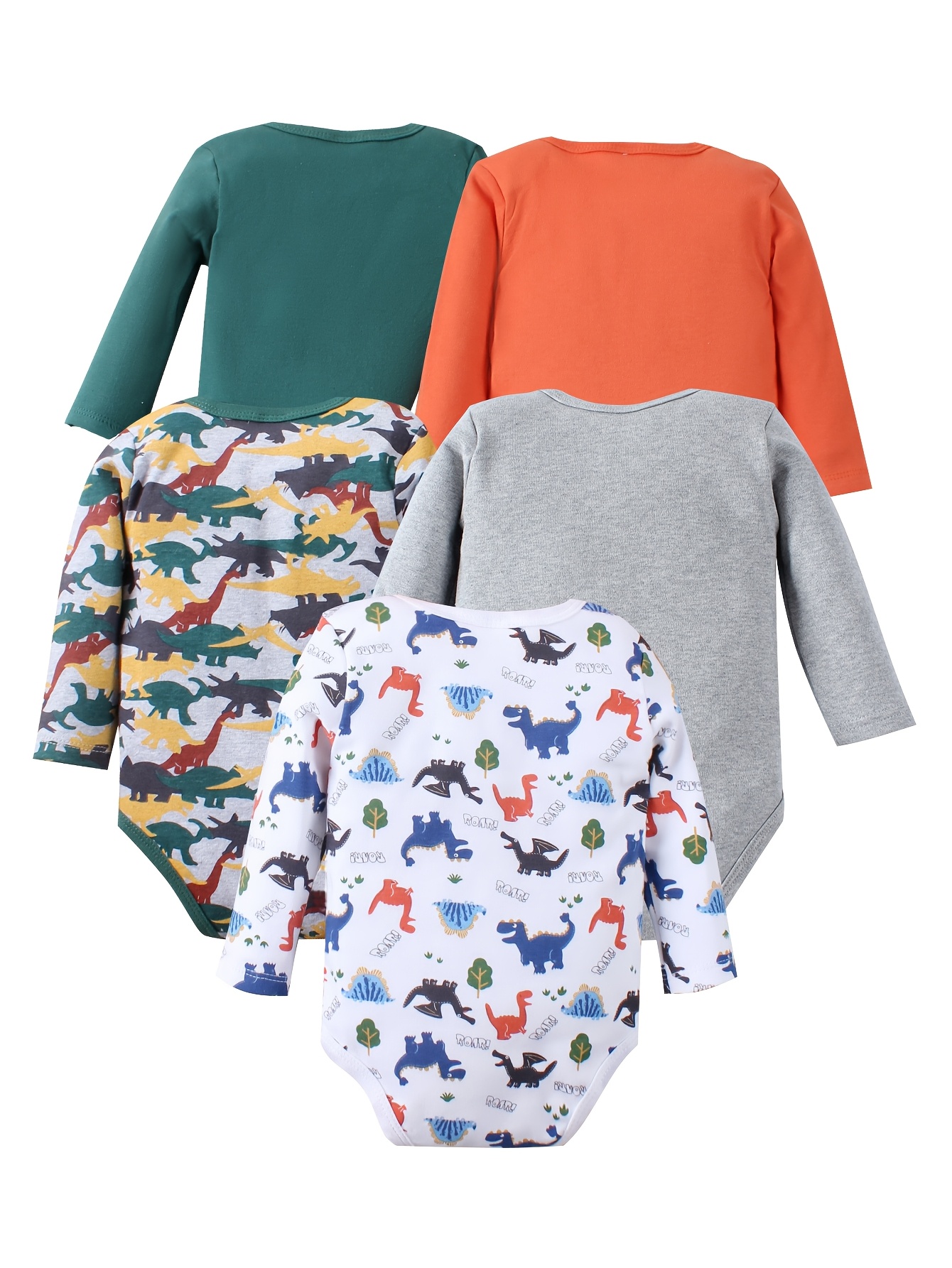 Body Neonato Manica Lunga - Confezione Da 5 Pezzi - Cotone Morbido OEKO-TEX - Foto 8