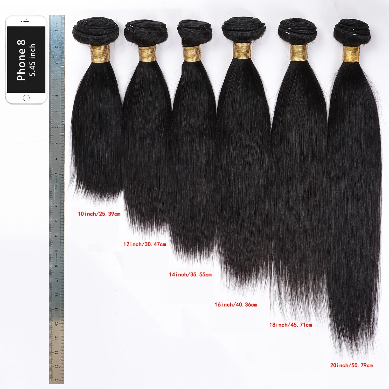 TEMU 1 Bundles Straight Hair Bundles 1 Pieces Human Hair Extensions For Women 10-30 Inch Straight Human Hair Bundles Weavings