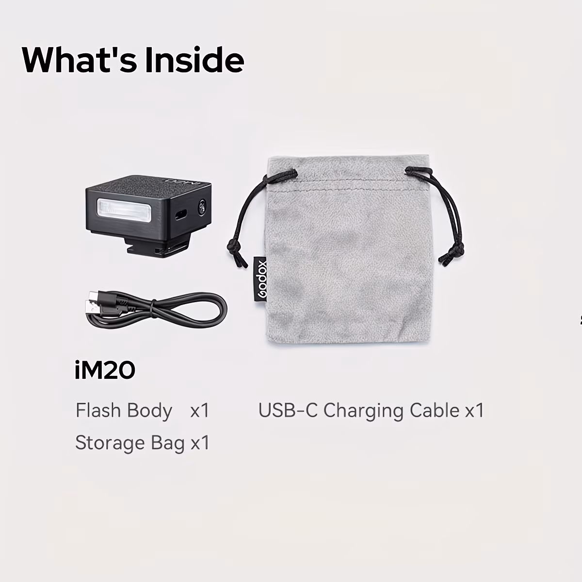 im20 esterno per fotocamera con hot shoe, batteria integrata usb-c, xenon e portatile, compatibile con sony, , nikon, , , panasonic dslr/fotocamere mirrorless (compatibile con hot shoe) Dettagli dell'articolo 6