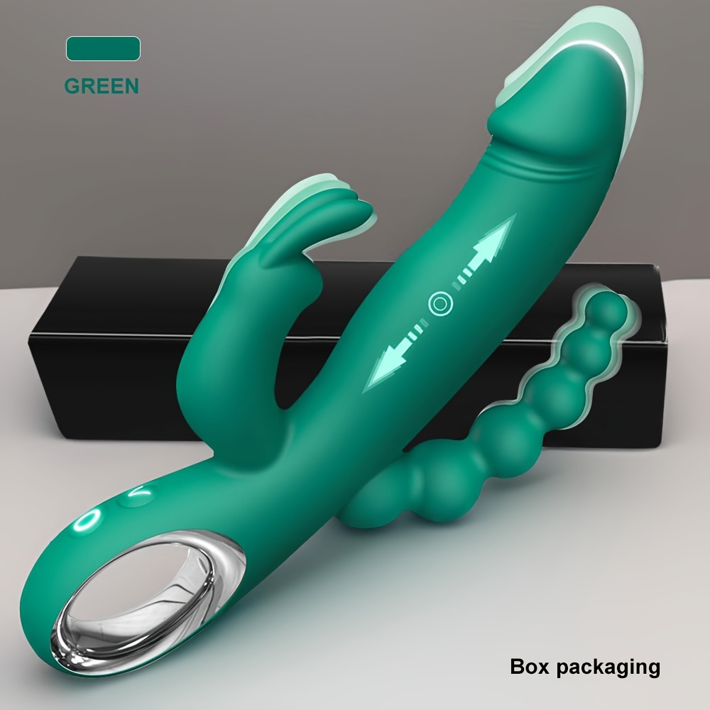 Thrusting Dildo Rabbit Vibrators Sex Toys G Spot Anal Vibrator for Women & Games 10 Vibrating Modes Silicone Rechargeable Vagina Stimulator Massager