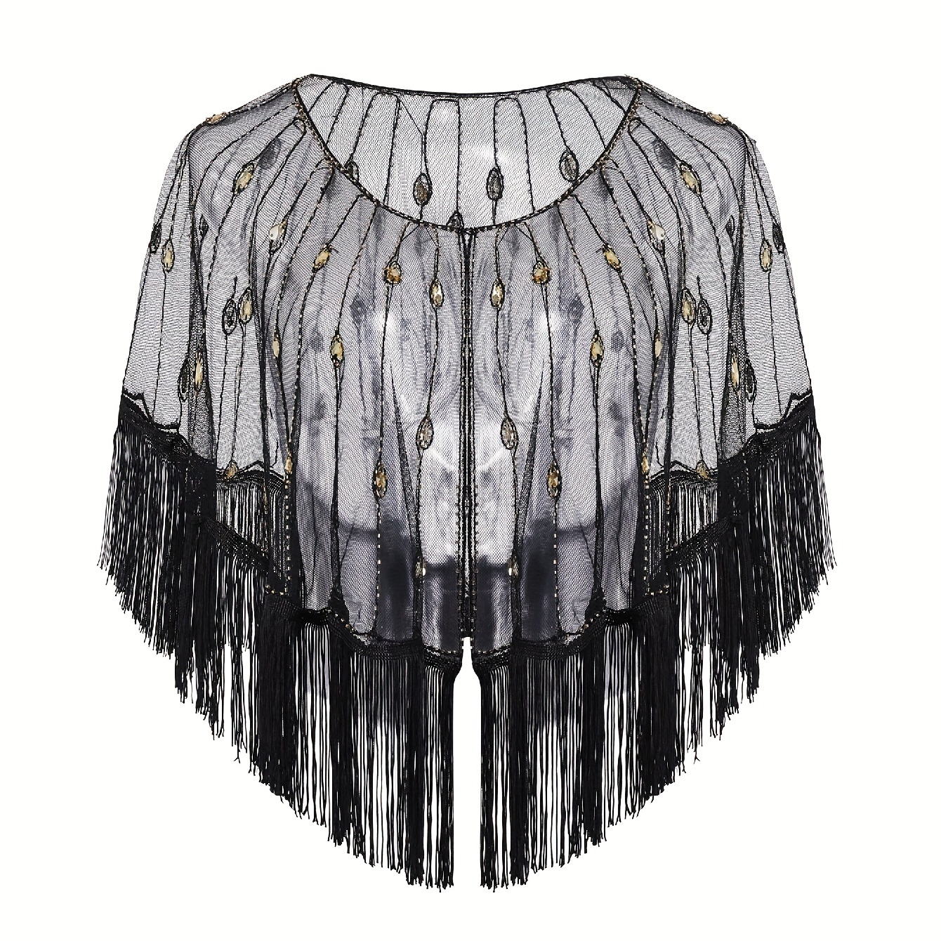 open lace back dress Soiree Shawl ~ Black Chiffon – Show Me Your Mumu main image 0